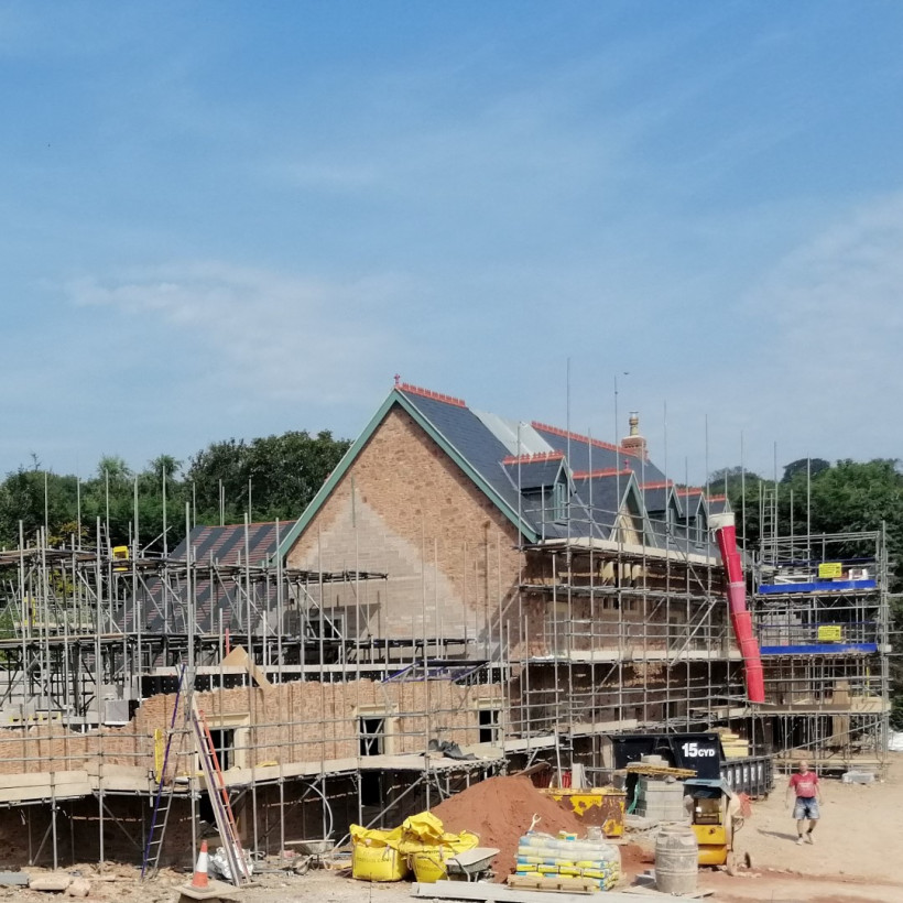 Progress at Somerset manor pool house extension 