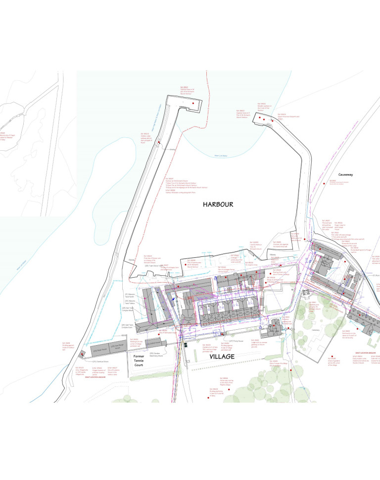 Architects Cornwall St Michaels Mount site plan Custom